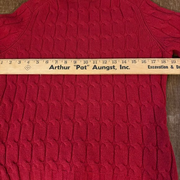 Gap Women's Cable Knit Red Sweater Stretch Fabric Size S - Picture 4 of 5